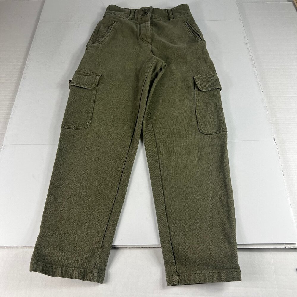 Wilfred Free Twill Pants Women's 25x26* High Rise Tapered Crop Green Cargo Tag 0